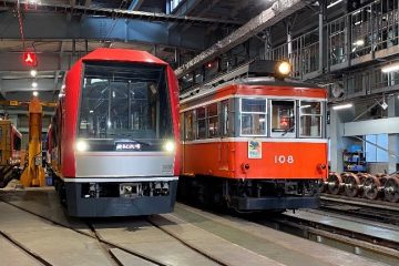 初体験! 箱根登山電車「アレグラ号」に乗って三線軌条を走る!(箱根湯本~入生田車両基地間)